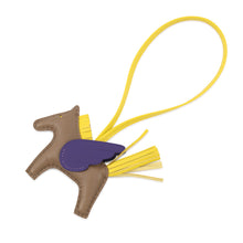 Load image into Gallery viewer, HERMES Rodeo Pegasus Etoupe/Jaune de Naples/Purple Lambskin Size PM
