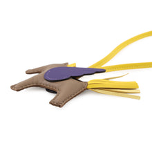 Load image into Gallery viewer, HERMES Rodeo Pegasus Etoupe/Jaune de Naples/Purple Lambskin Size PM
