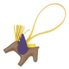Load image into Gallery viewer, HERMES Rodeo Pegasus Etoupe/Jaune de Naples/Purple Lambskin Size PM
