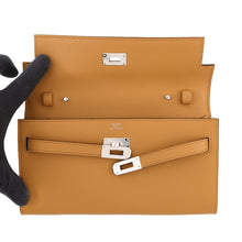Load image into Gallery viewer, HERMES Kelly wallet long to go Sesame Evercolor
