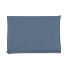 Load image into Gallery viewer, HERMES Calvi Duo Blue Tempete Epsom
