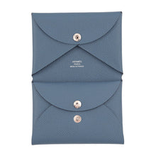 Load image into Gallery viewer, HERMES Calvi Duo Blue Tempete Epsom
