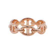 将图像加载到图库查看器中，HERMES Chaine d'Ancre Anchene Ring Size PM/54 18K Pink Gold
