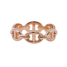 将图像加载到图库查看器中，HERMES Chaine d&#39;Ancre Anchene Ring Size PM/54 18K Pink Gold
