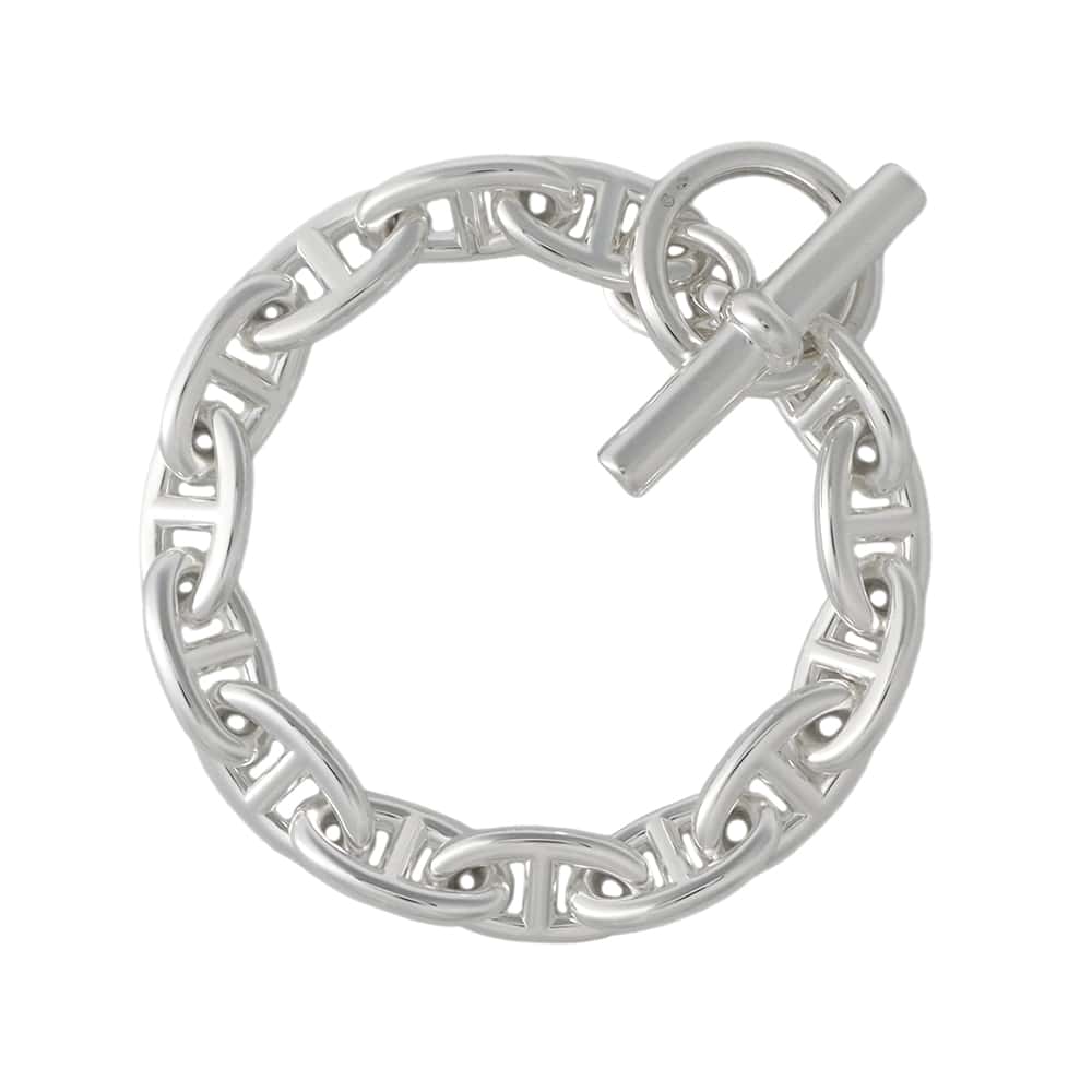 HERMES Chaine d'Ancre Bracelet 14 frames Size GM SV925