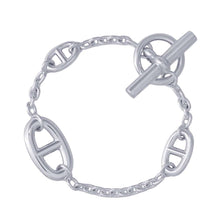 将图像加载到图库查看器中，HERMES Chaine d'Ancre Farandole Bracelet Size ST SV925

