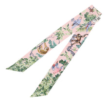 将图像加载到图库查看器中，HERMES Twilly EQUATEUR Directly below the equator Rosenacle / Green / Gray Silk100%
