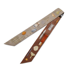 Load image into Gallery viewer, HERMES Twilly In the Pocket Beige/Orange/Sable Silk100%
