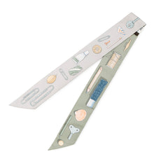 Load image into Gallery viewer, HERMES Twilly IN THE POCKET Gris Pale/Vert Almond Silk100%
