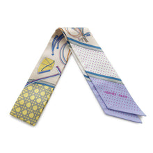 将图像加载到图库查看器中，HERMES Twilly Folding Canopy Carriage LES VOITURES A TRANSFORMATION Jaune/Clean/Mauve Silk100%
