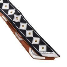 Load image into Gallery viewer, HERMES Twilly Collier &amp; Chien Noir/Blanc/Caramel Silk100%
