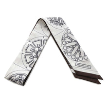 Load image into Gallery viewer, HERMES Twilly Kaleidoscope Effect Blanc/Anthracite/Marron Silk100%
