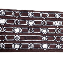 Load image into Gallery viewer, HERMES Twilly Kaleidoscope Effect Blanc/Anthracite/Marron Silk100%
