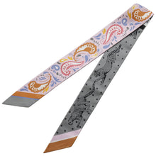 Load image into Gallery viewer, HERMES Scarf Twilly Cheetah Bandana Guepards Bandana Pink / Gray / Blue Silk 100%
