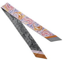 Load image into Gallery viewer, HERMES Scarf Twilly Cheetah Bandana Guepards Bandana Pink / Gray / Blue Silk 100%
