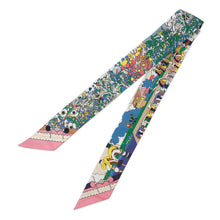 Load image into Gallery viewer, HERMES Twilly Pony Pit Stop Blue/Vert/Rose Silk100%
