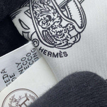 Load image into Gallery viewer, HERMES Twilly Bride de Gala en Fleur &amp; Eyeliner Black/Multicolor Silk100%
