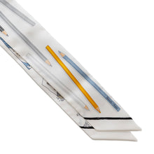 Load image into Gallery viewer, HERMES Twilly: Get out your colored pencils! White/Gray/Blue Jean Silk100%
