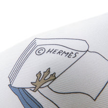 Load image into Gallery viewer, HERMES Twilly: Get out your colored pencils! White/Gray/Blue Jean Silk100%
