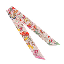 Load image into Gallery viewer, HERMES Scarf Twilly Academia Ipika Rose Nakul / Vert Amande / Multicolor Silk100%
