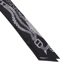 Load image into Gallery viewer, HERMES Twilly Boucle BOUCLES ET MAILLONS Black/White Silk100%
