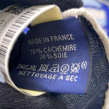 将图像加载到图库查看器中，HERMES Giant Square THALASSA Size 140 Marine/Natural/Ciel Cashmere70% Silk30%

