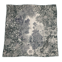Load image into Gallery viewer, HERMES Carre Gean All&#39;Orto Botanico di Palermo At the botanical gardens of Palermo Size 140 Vert Roden/Natural/Encre Cashmere70% Silk30%
