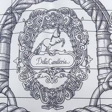 将图像加载到图库查看器中，HERMES Carre GAVROCHE DELLA CAVALLERIA SCARF Size 45 Black/Blanc/Anthracite Silk100%
