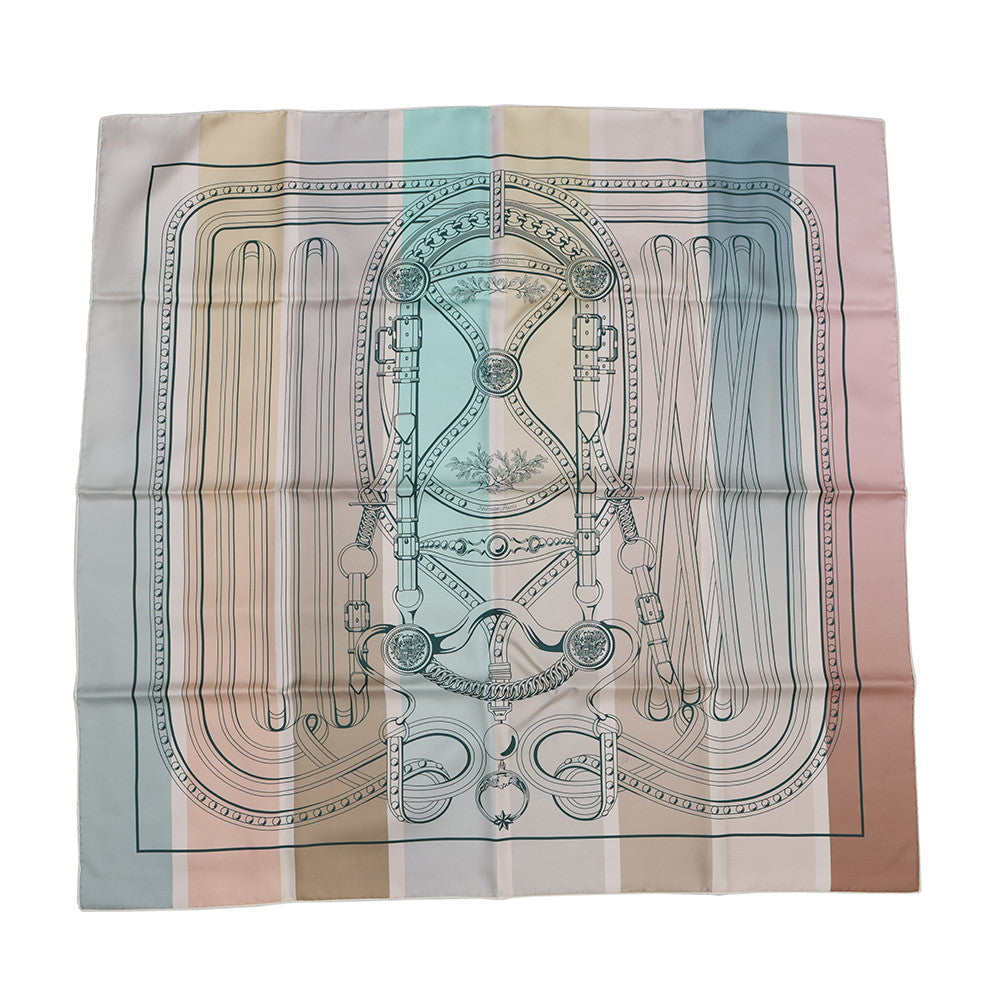HERMES Carre Grand Tralala Size 90 Multicolor Silk