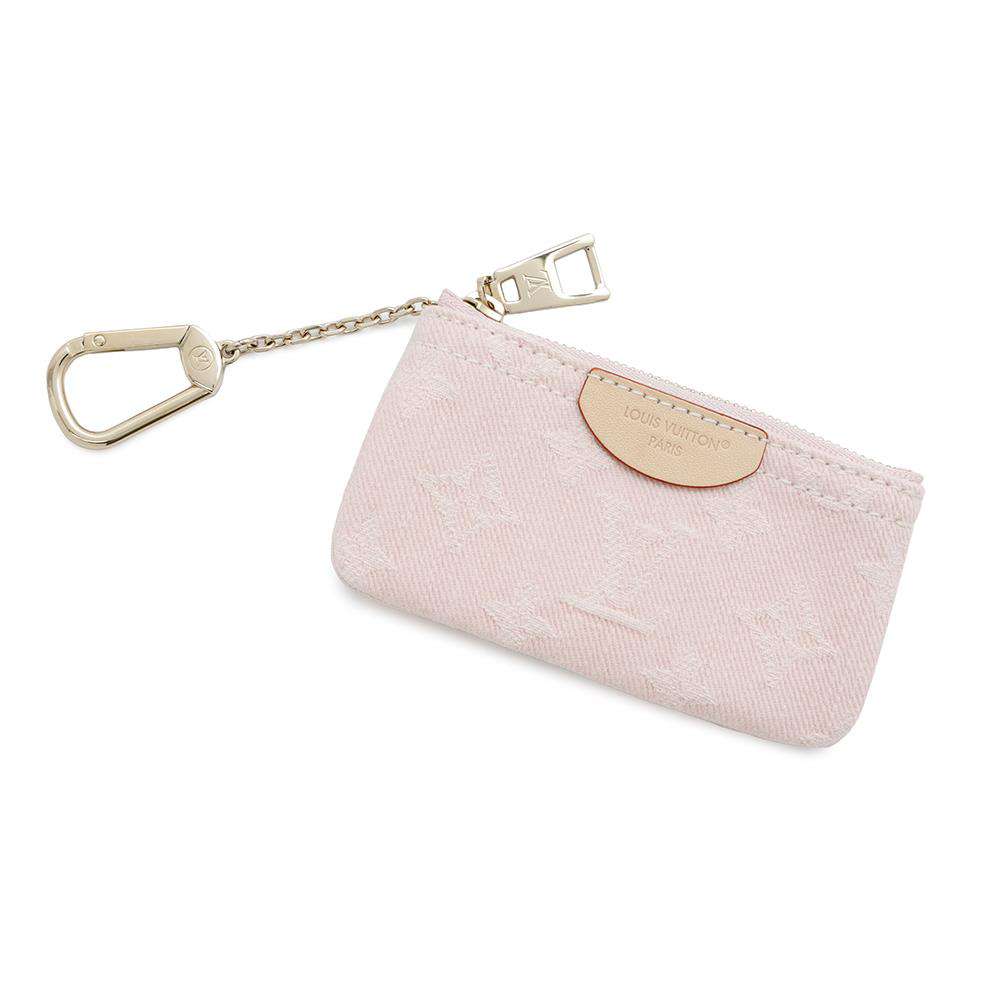 LOUIS VUITTON Pochette Cles Washed PinkM13208 Monogram Denim