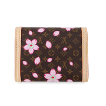 将图像加载到图库查看器中，LOUIS VUITTON LV × TM Portefeuille Victorine Sakura BrownM13427 Monogram Cherry Blossom
