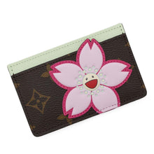 将图像加载到图库查看器中，LOUIS VUITTON LV × TM Card Case Porto Carte Simple Sakura BrownM13429 Monogram

