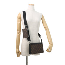 Load image into Gallery viewer, LOUIS VUITTON Gaston Wearable Wallet Brown/NoirM14036 Monogram Macassar Canvas
