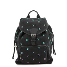 Load image into Gallery viewer, LOUIS VUITTON Montsouris・Backpack Gradient Blue (Black base)M14135 LV Blason Denim Calf Leather
