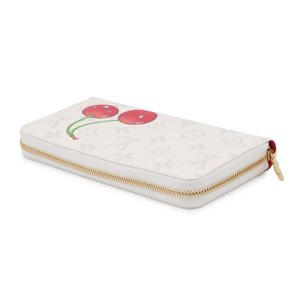 LOUIS VUITTON Zippy Wallet LV × TM WhiteM14240 Monogram Cherry