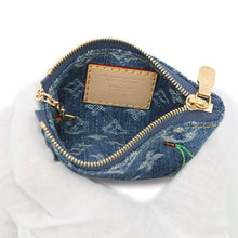Load image into Gallery viewer, LOUIS VUITTON LV × TM Card Key Case Pochette Cles BlueM14938 Monogram Cherry Denim
