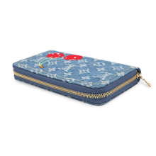 Load image into Gallery viewer, LOUIS VUITTON LV × TM Zippy Wallet Blue/RedM23161 Monogram Cherry Denim
