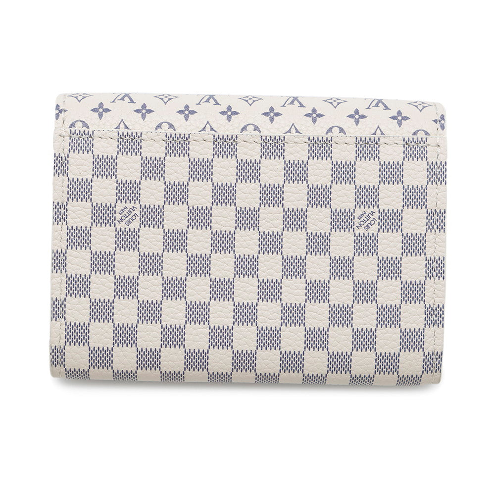 LOUIS VUITTON Porte Monnaie Rosary WhiteM25745 Monogram/Damier Azur