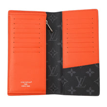 将图像加载到图库查看器中，LOUIS VUITTON Portefeuille Brazza Sunrise OrangeM25846 Monogram Eclipse
