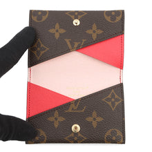 将图像加载到图库查看器中，LOUIS VUITTON Porto Carte Slim Brown/Pink Opal/RedM26901 Monogram
