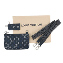 将图像加载到图库查看器中，LOUIS VUITTON Trio Messenger Navy BlueM28618 Monogram Shadow
