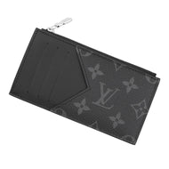 LOUIS VUITTON Coin card holder BlackM29656 Leather/Monogram Eclipse
