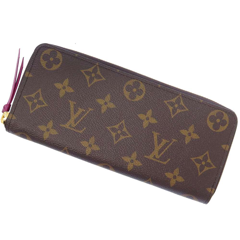 LOUIS VUITTON Portefeuille Clemence FuchsiaM60742 Monogram