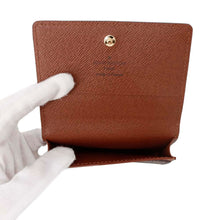 将图像加载到图库查看器中，LOUIS VUITTON Buisiness Card Holder BrownM63801 Monogram
