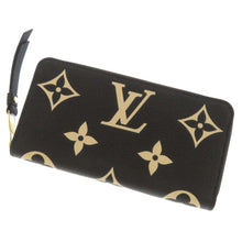 将图像加载到图库查看器中，LOUIS VUITTON Zippy wallet Noir/BeigeM80481 Bicolor Monogram Empreinte Leather
