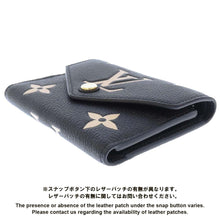 将图像加载到图库查看器中，LOUIS VUITTON Portefeuille Victorine Noir/ClaimsM80968 Monogram Empreinte Leather
