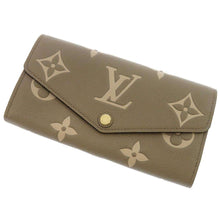 将图像加载到图库查看器中，LOUIS VUITTON Portefeuille Sarah NM Tourterelle/ClaimM81049 Monogram Empreinte Leather
