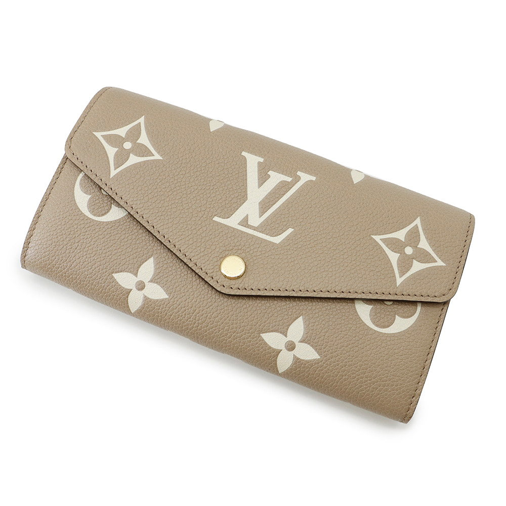 LOUIS VUITTON Portefeuille Sarah NM Tourterelle/ClaimM81049 Monogram Empreinte Leather
