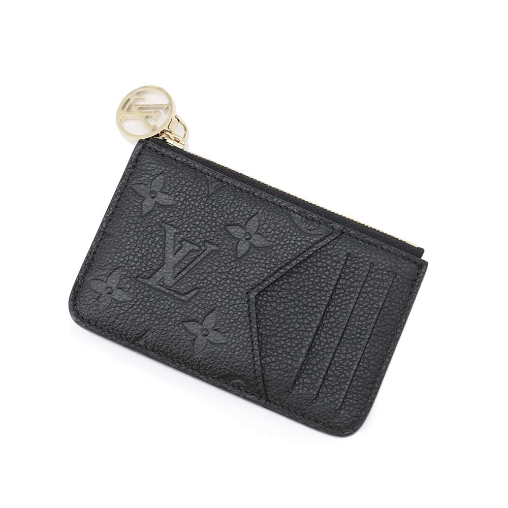 LOUIS VUITTON Card Case Porto Cult Romy NoirM81883 Monogram Empreinte Leather