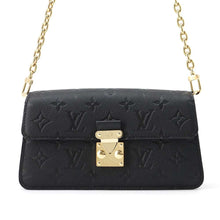 将图像加载到图库查看器中，LOUIS VUITTON Wallet on Chain Metis Noir M82637 Monogram Empreinte Leather
